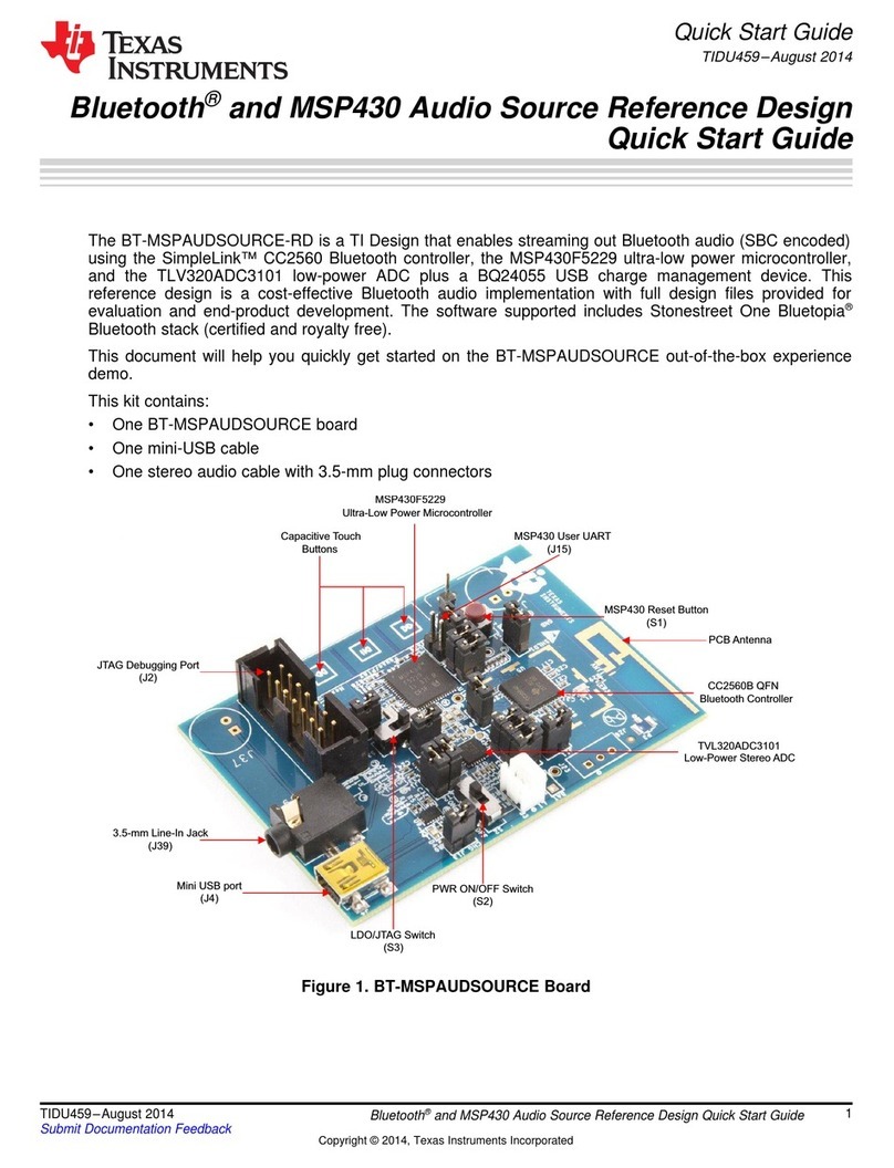 Texas Instruments BT-MSPAUDSOURCE-RD User manual