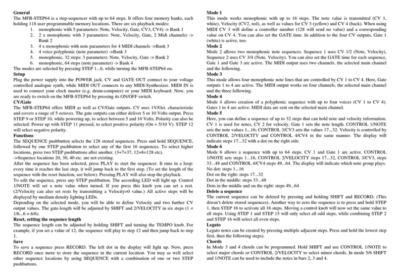MFB MFB-Step64 user manual