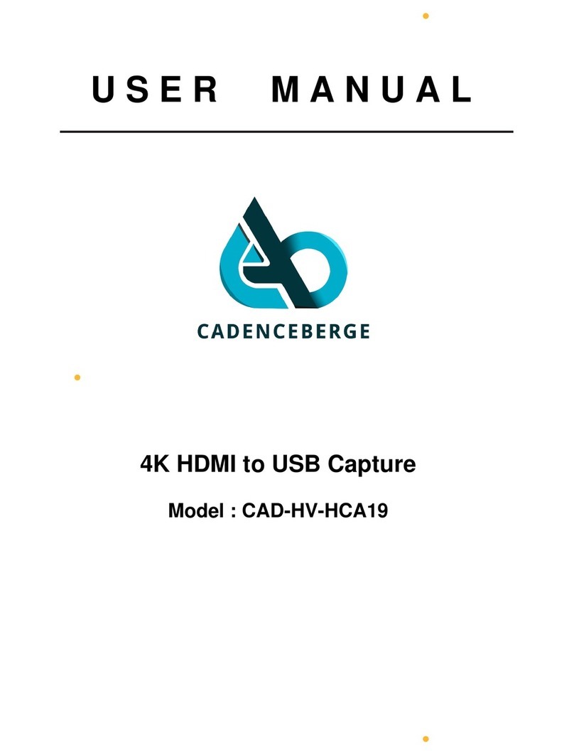 Cadenceberge CAD-HV-HCA19 User manual