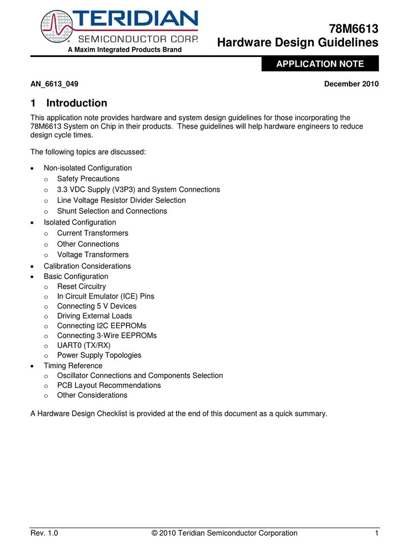 Maxim Integrated 78M6613 Hardware Design Guidelines