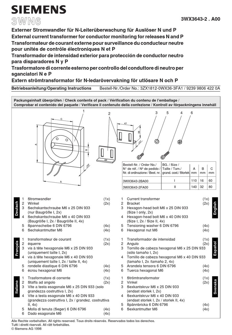 Siemens 3WN6 operating instructions Siemens 3WN6 operating instructions