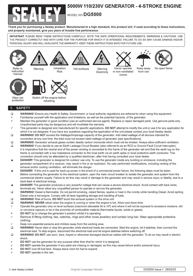Sealey DG5000 User manual