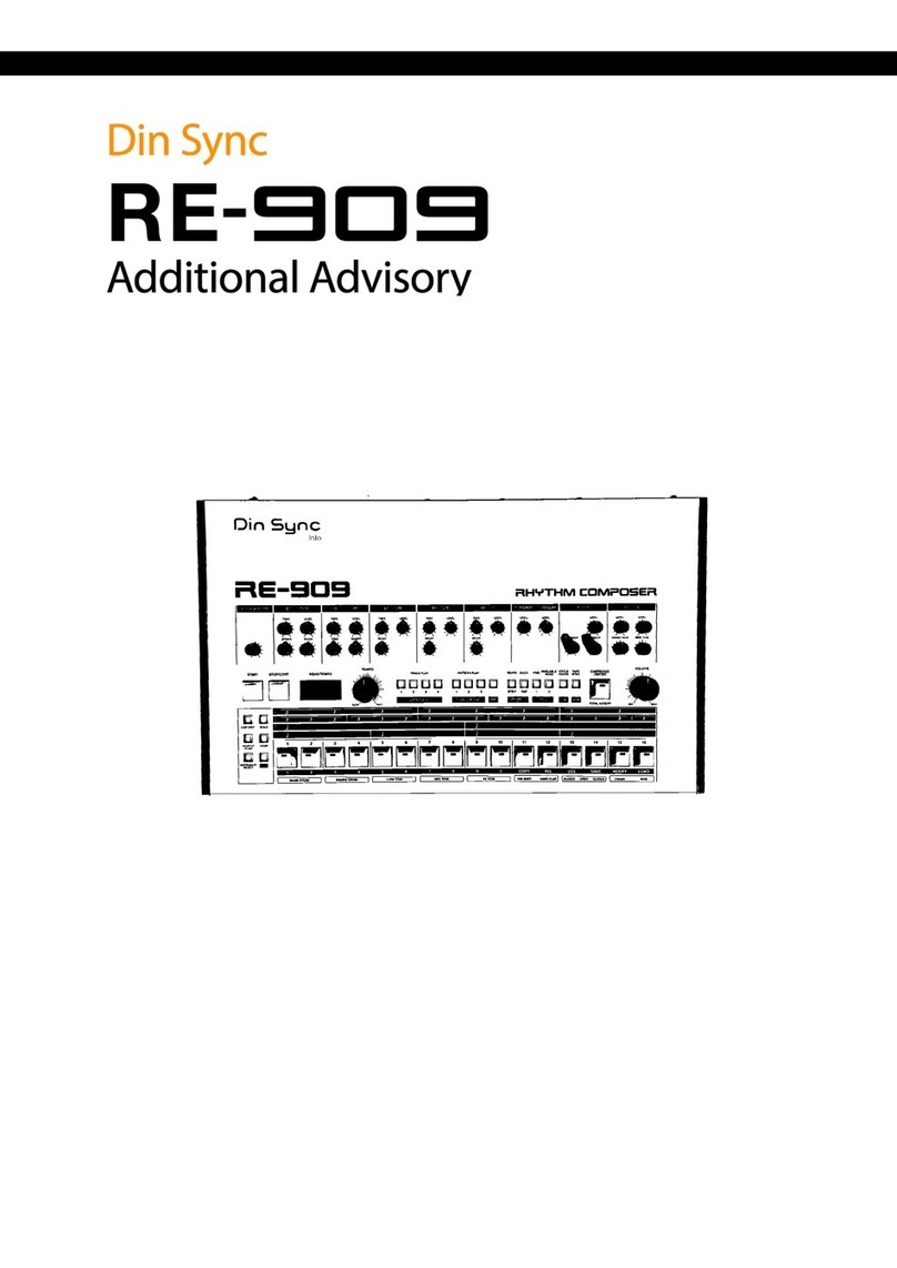 Din Sync RE-909 Additional instructions