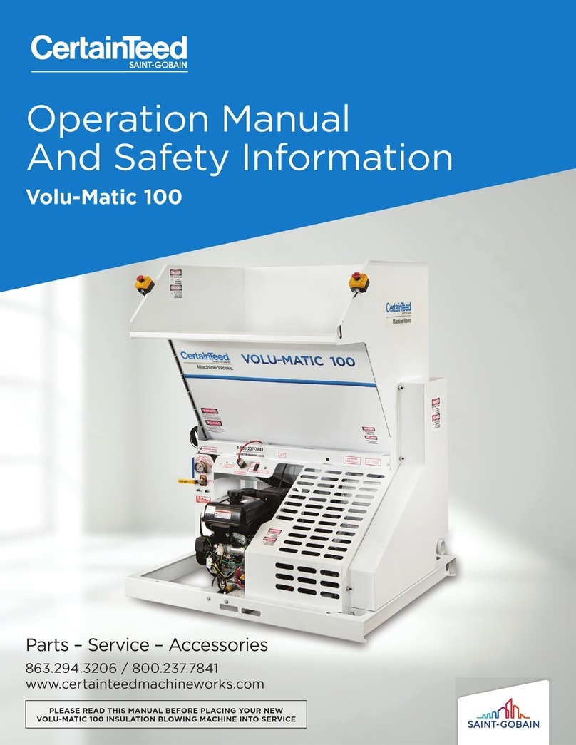 SAINT-GOBAIN CertainTeed Volu-Matic 100 Operation Manual and Safety Information