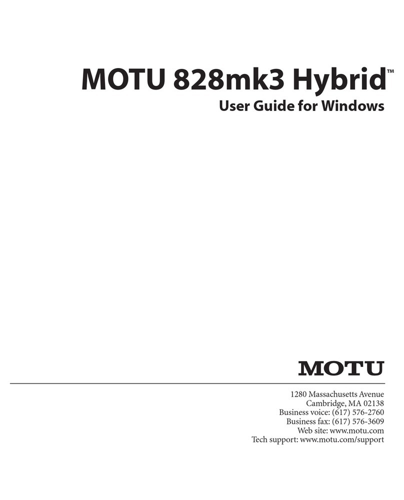 MOTU 828 Mk III Hybrid User manual