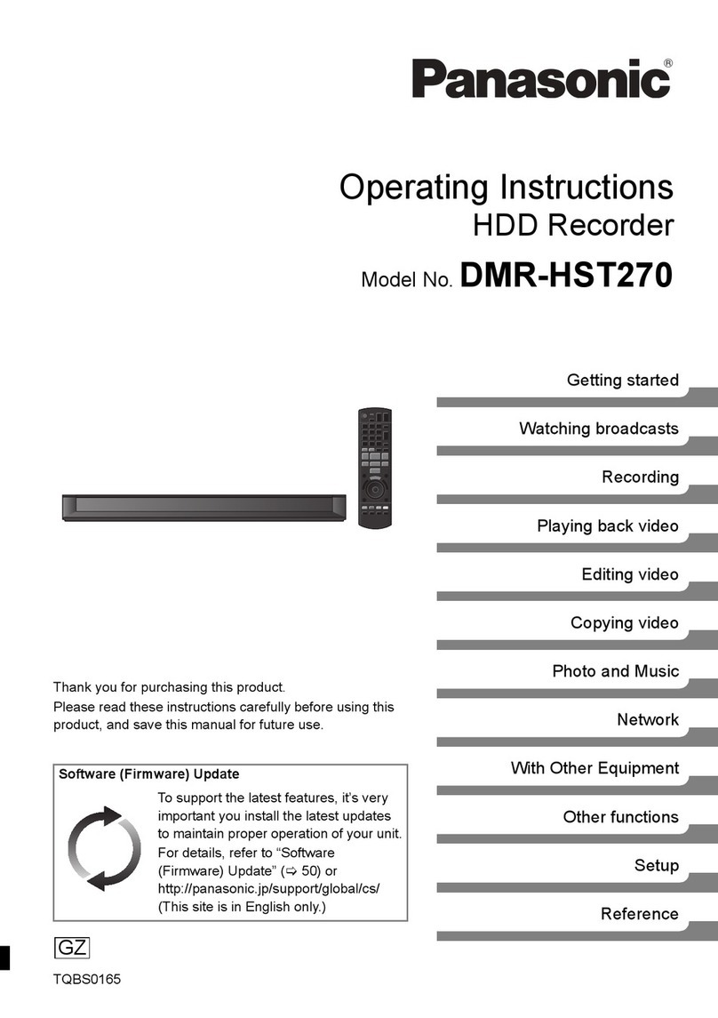Panasonic DMR-HST270 User manual