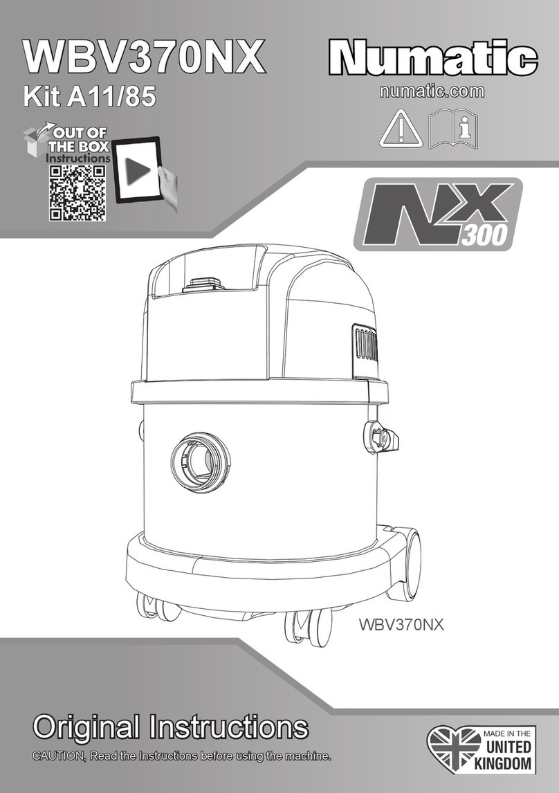Numatic WBV370NX User manual