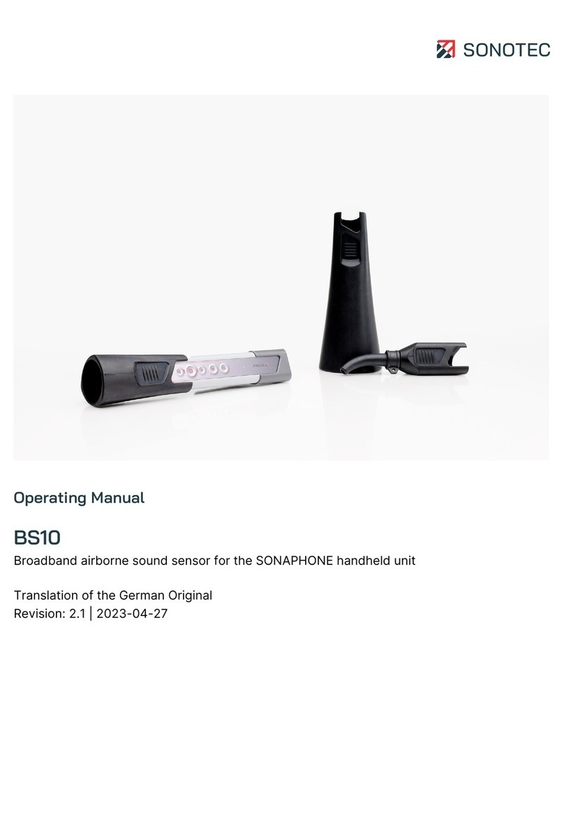 Sonotec Airborne Sound Sensor BS10 User manual