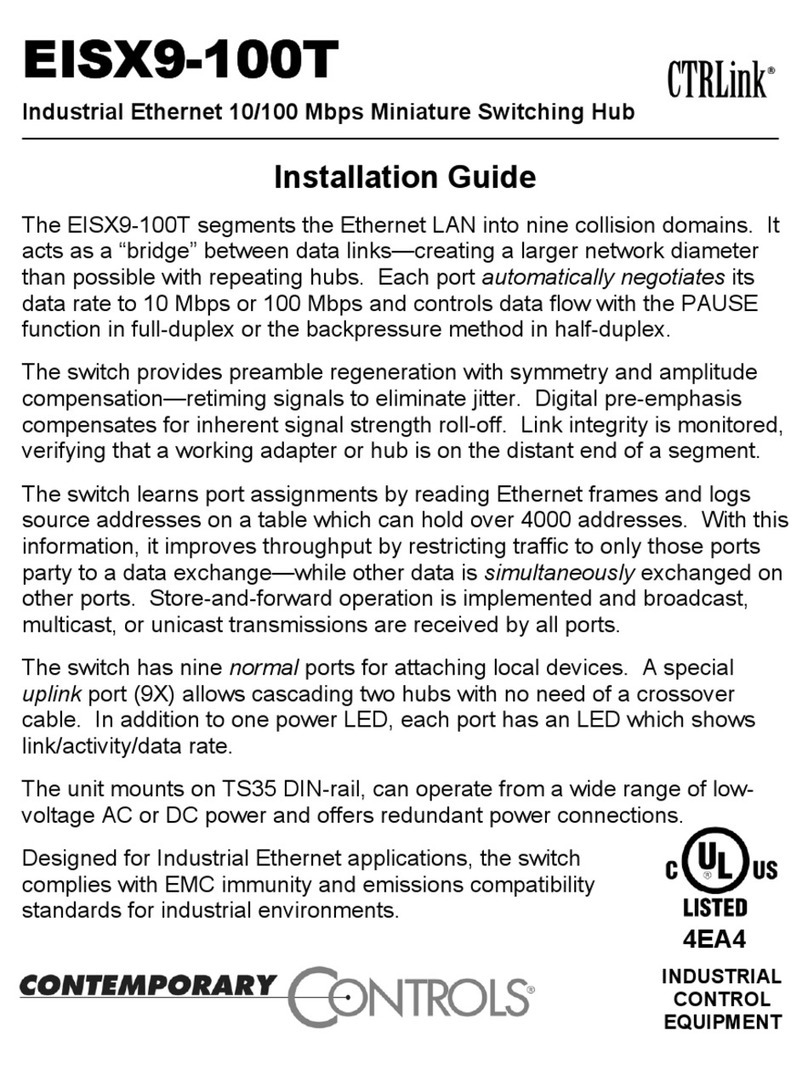 Contemporary Controls CTRLink EISX9-100T User manual Contemporary Controls CTRLink EISX9-100T User manual