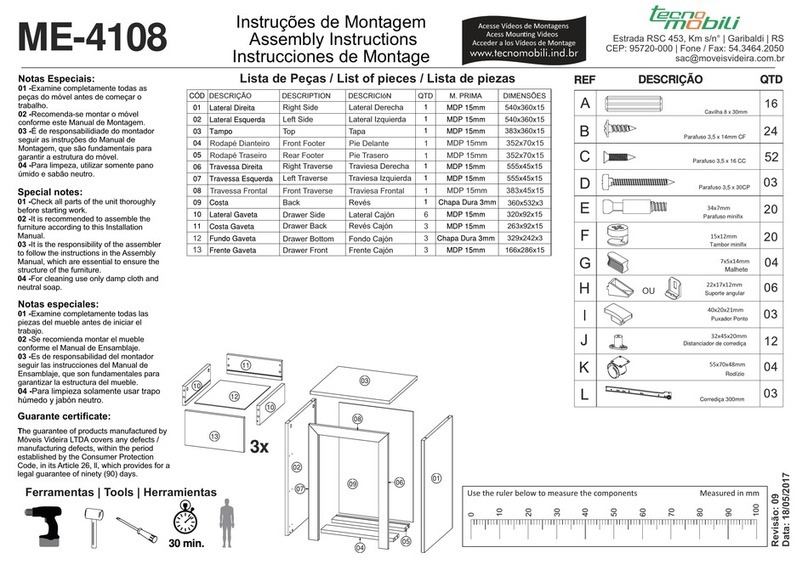 Tecno Mobili ME-4108 Assembly instructions