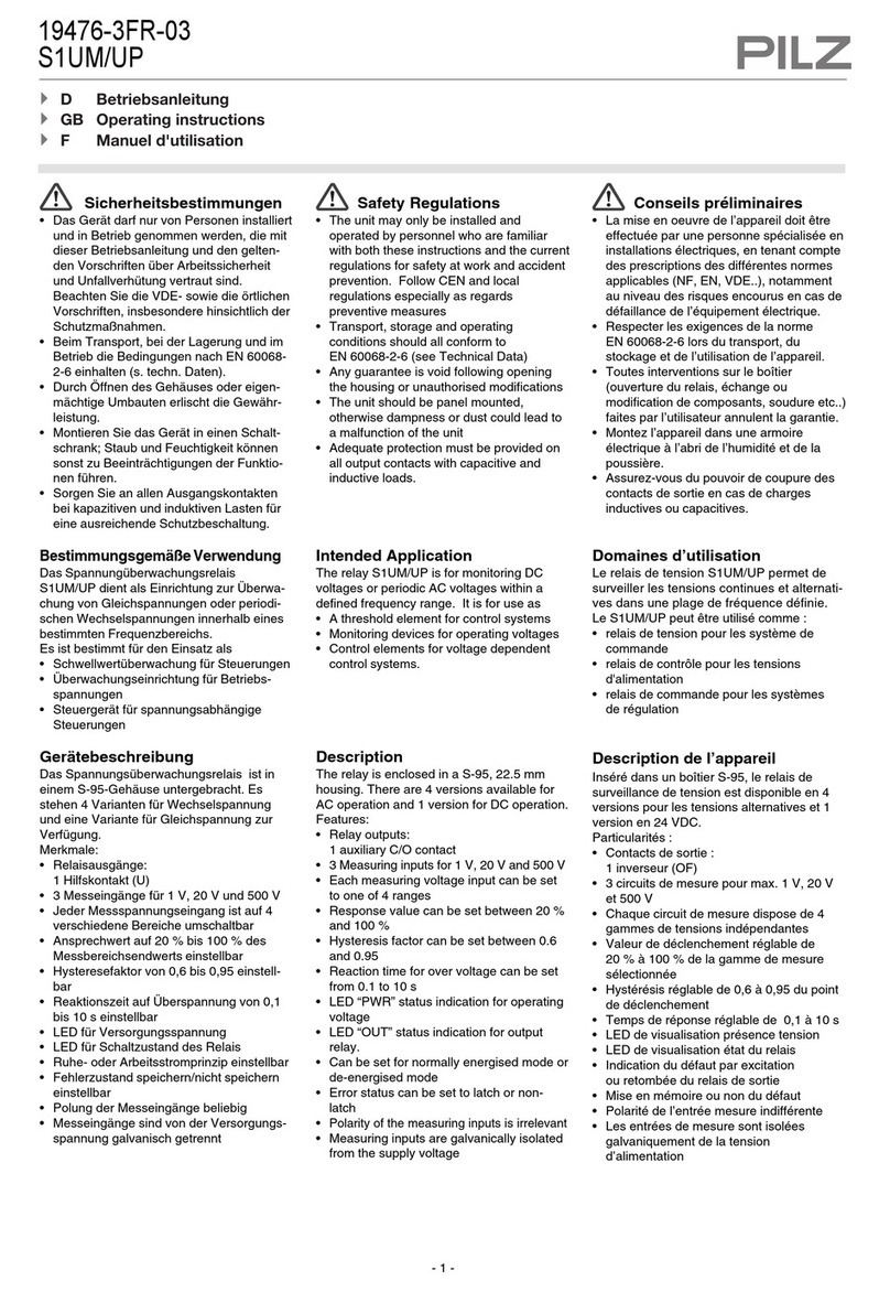 Pilz S1UM/UP User manual