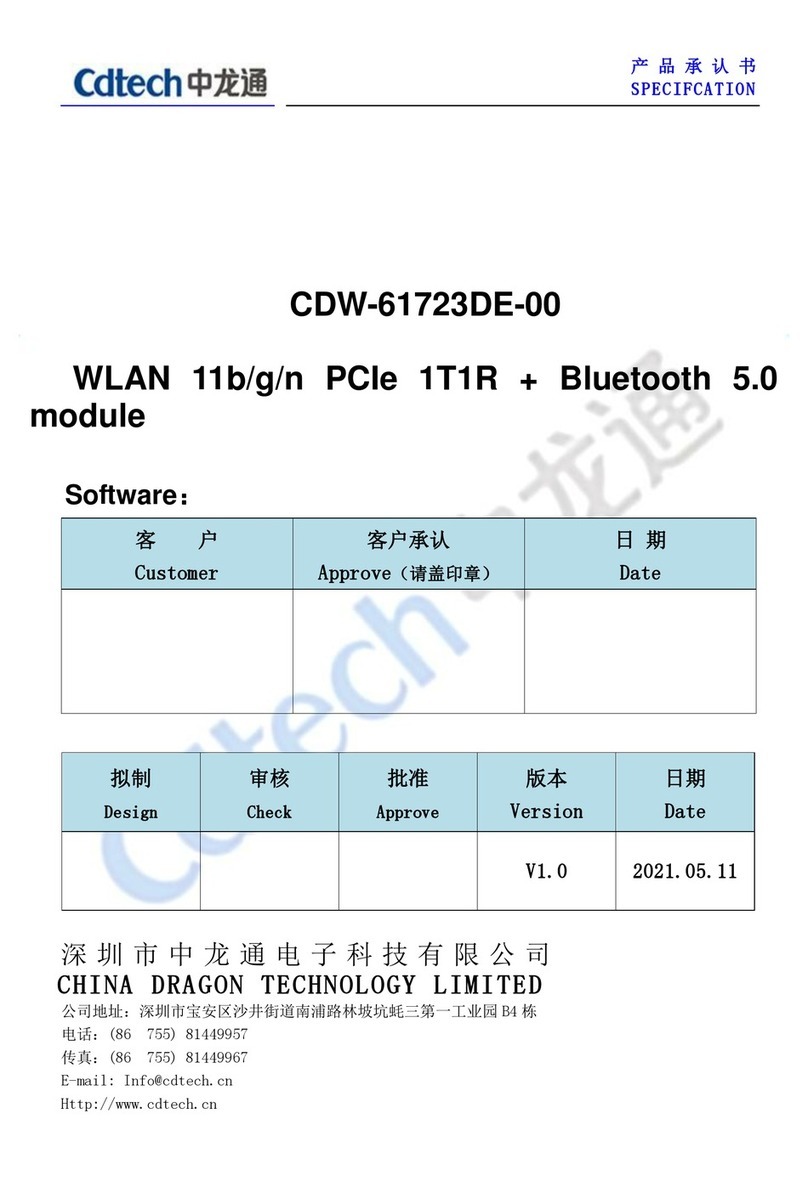 CDTech Electronics CDW-61723DE-00 manual