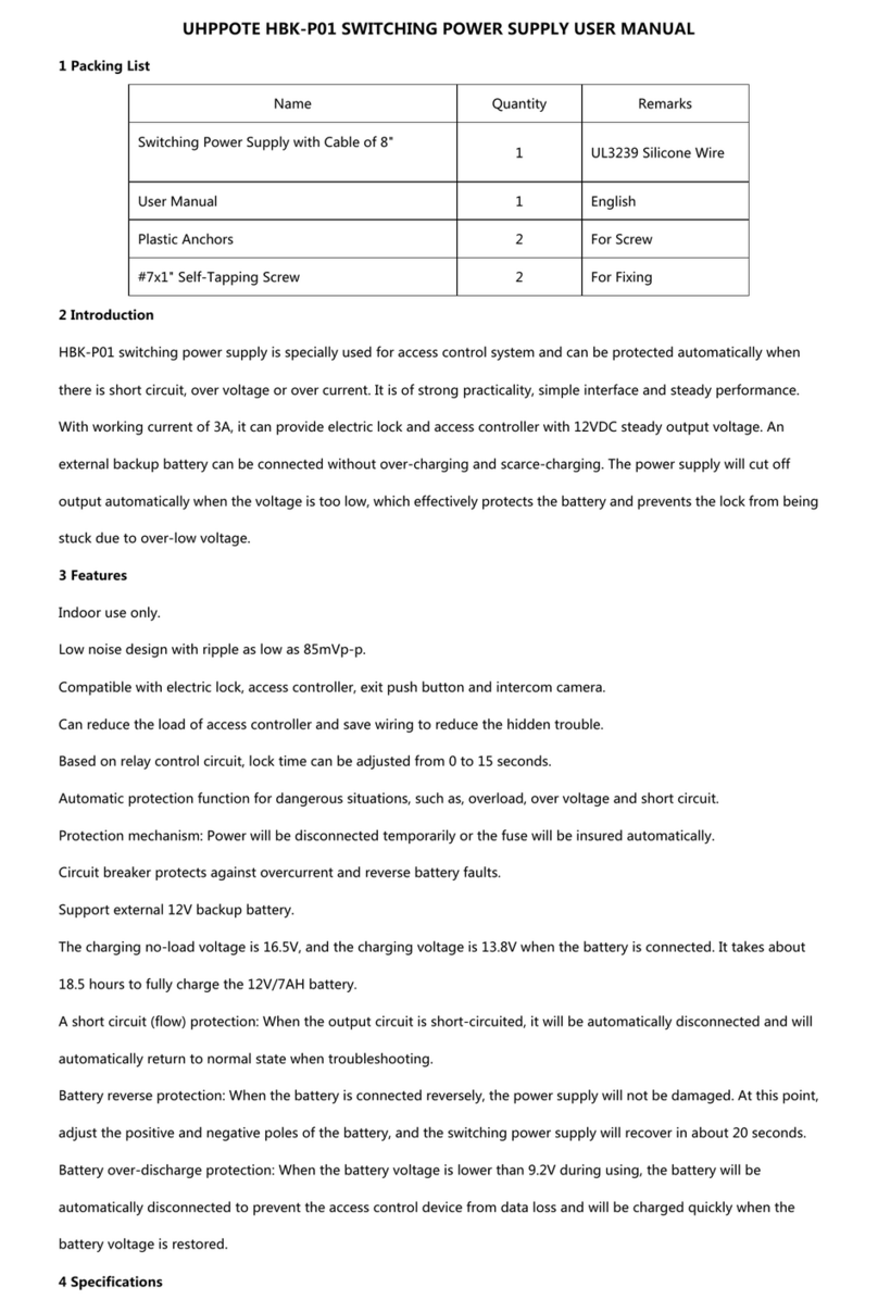 UHPPOTE HBK-P01 user manual
