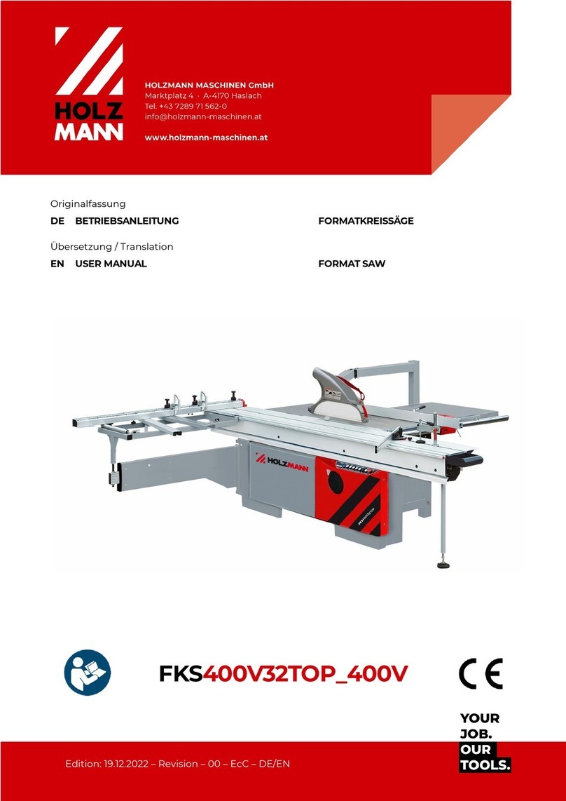 HOLZMANN MASCHINEN FKS400V32TOP 400V user manual
