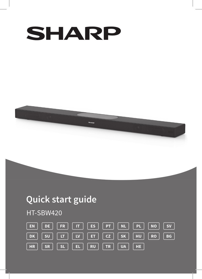 Sharp HT-SBW420 quick start guide