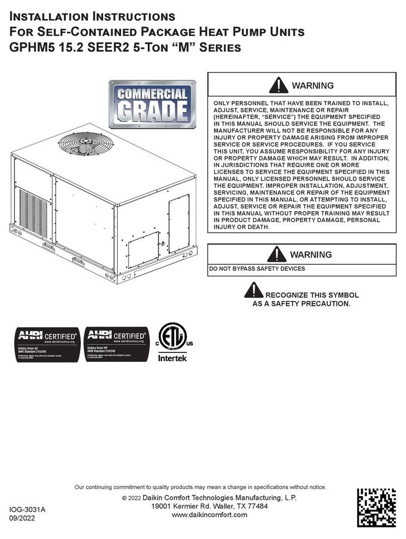 Daikin M Series User manual