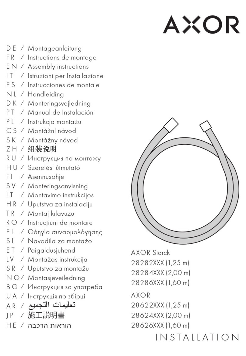 Axor Starck 28282 Series User manual Axor Starck 28282 Series User manual