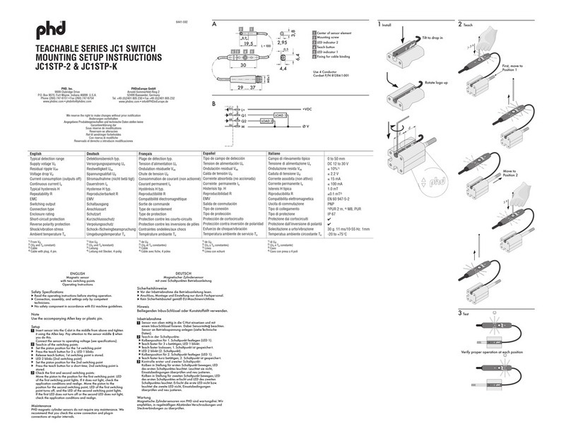 PHD JC1 Series Mounting instructions