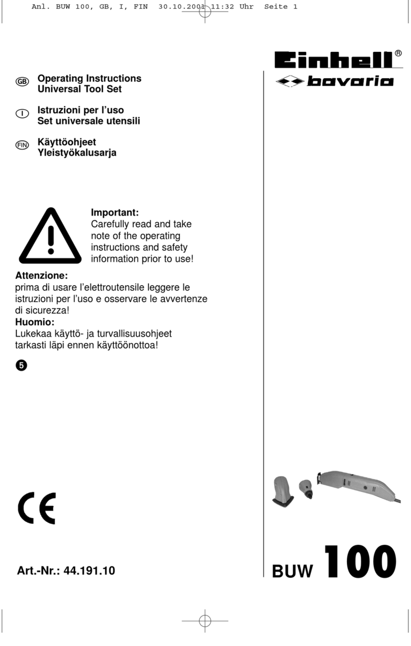 EINHELL Bavaria BUW 100 operating instructions