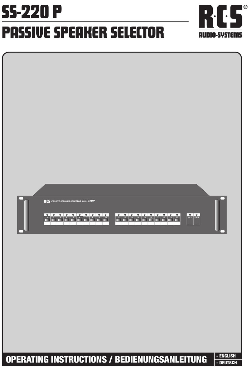 RCS AUDIO-SYSTEMS SS-220 P operating instructions