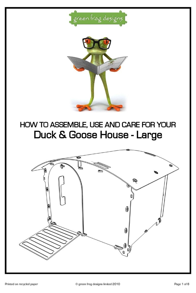 Green Frog Designs Duck & Goose House Large Owner's manual