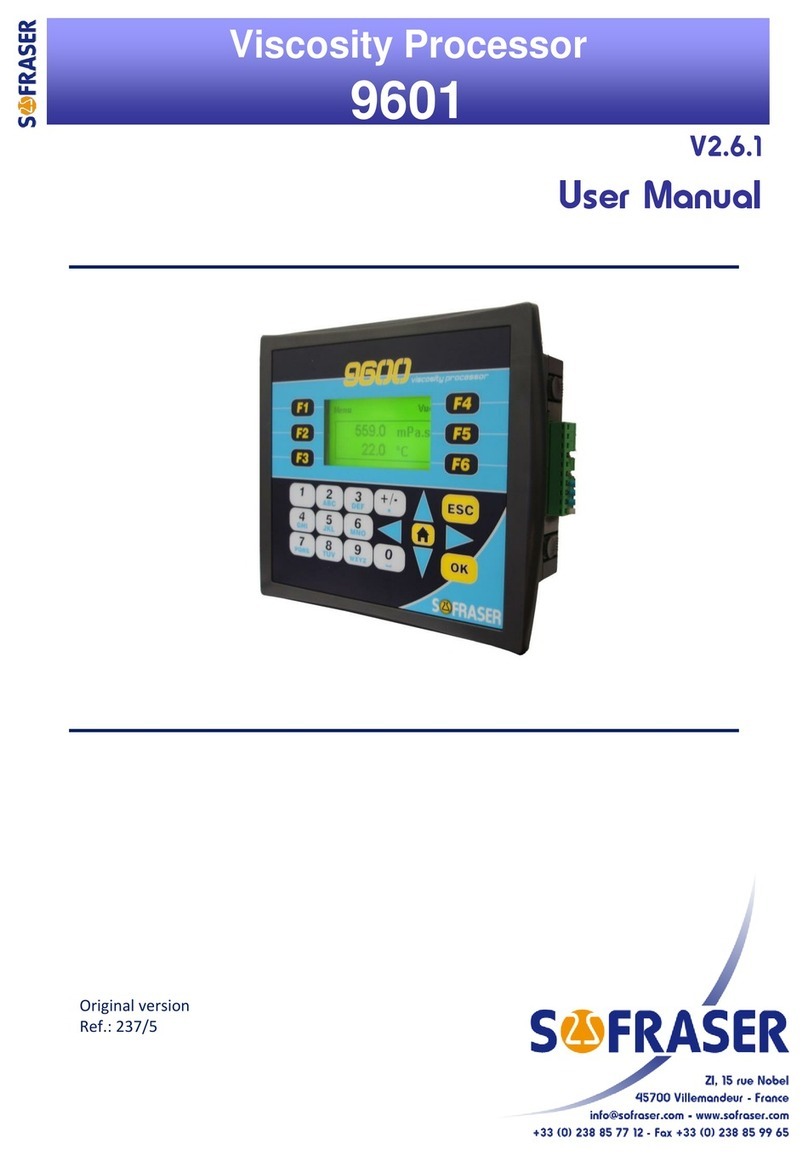 Sofraser 9601 user manual