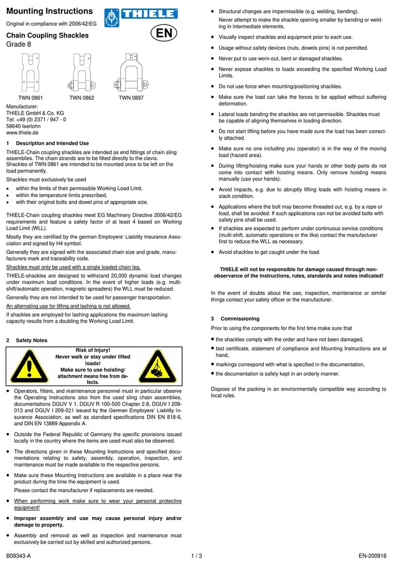 Thiele TWN 0861 Mounting instructions