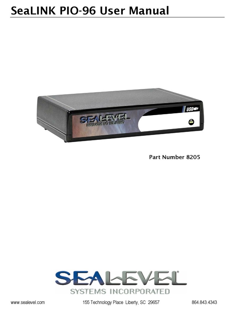 SeaLevel SeaLINK PIO-96 User manual