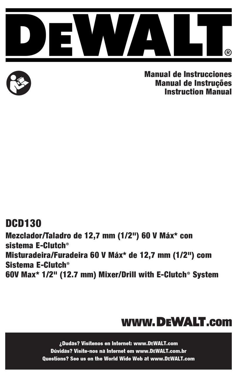 DeWalt DCD130B-B3 instruction manual