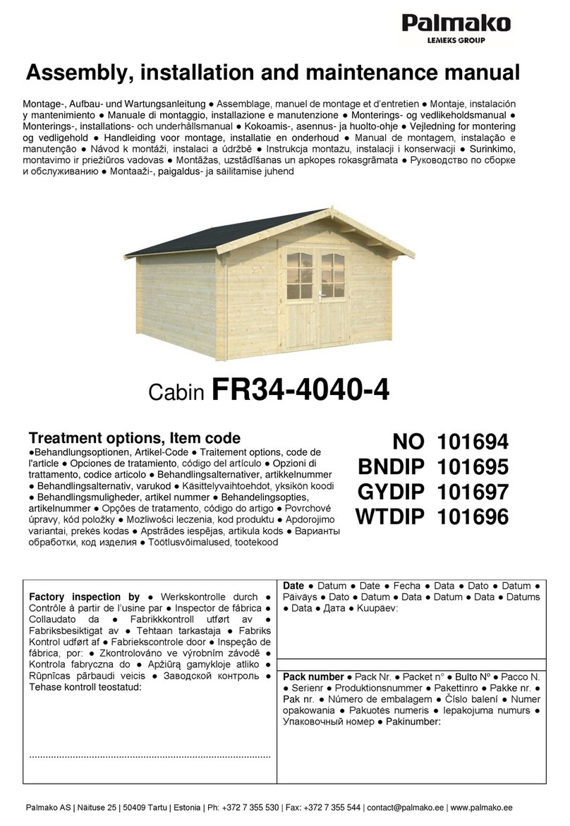 Lemeks Palmako FR34-4040-4 Installer manual