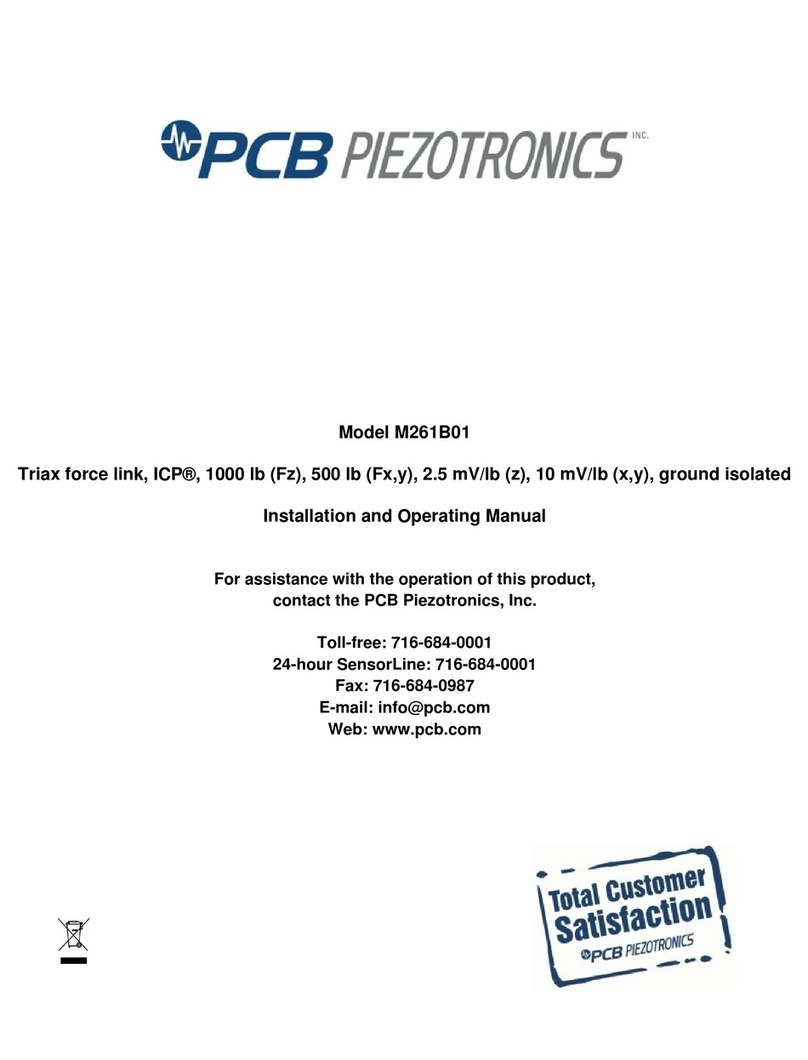 PCB Piezotronics M261B01 Installation and operating manual