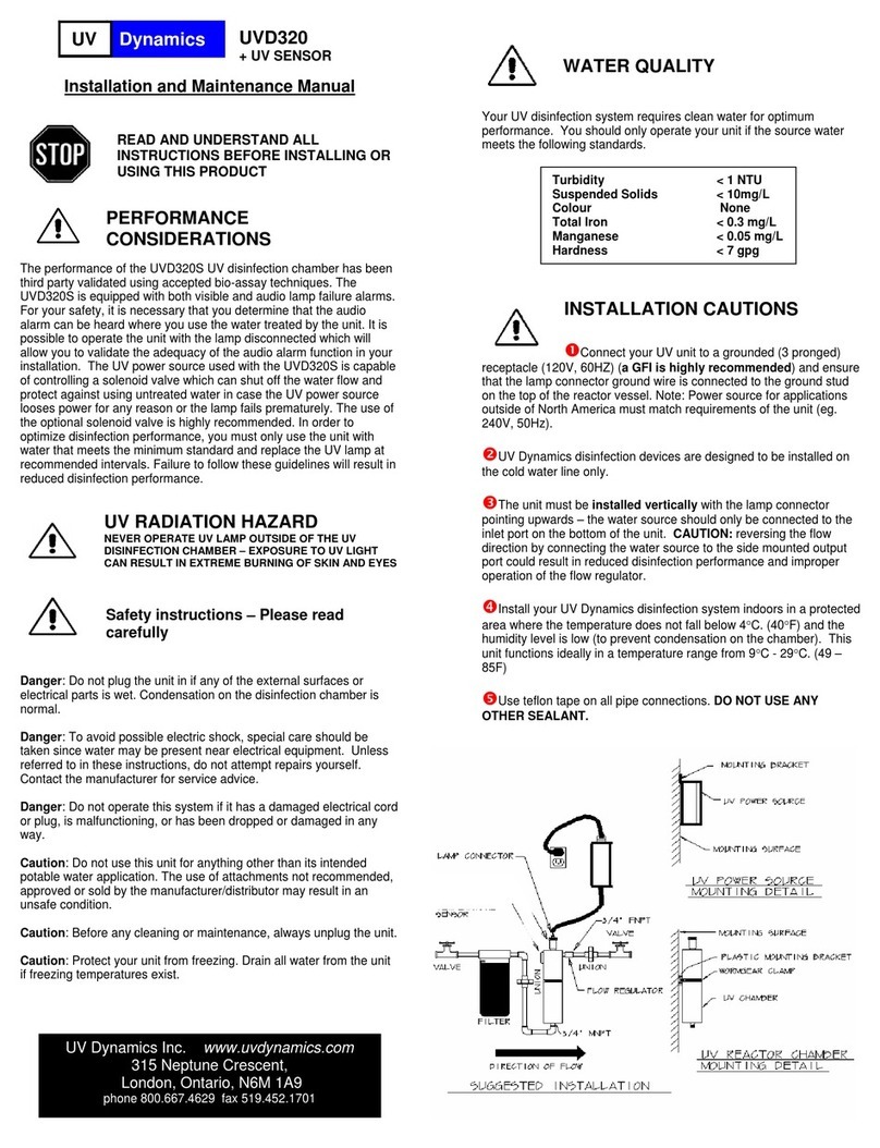 UV Dynamics UVD320/S Manual