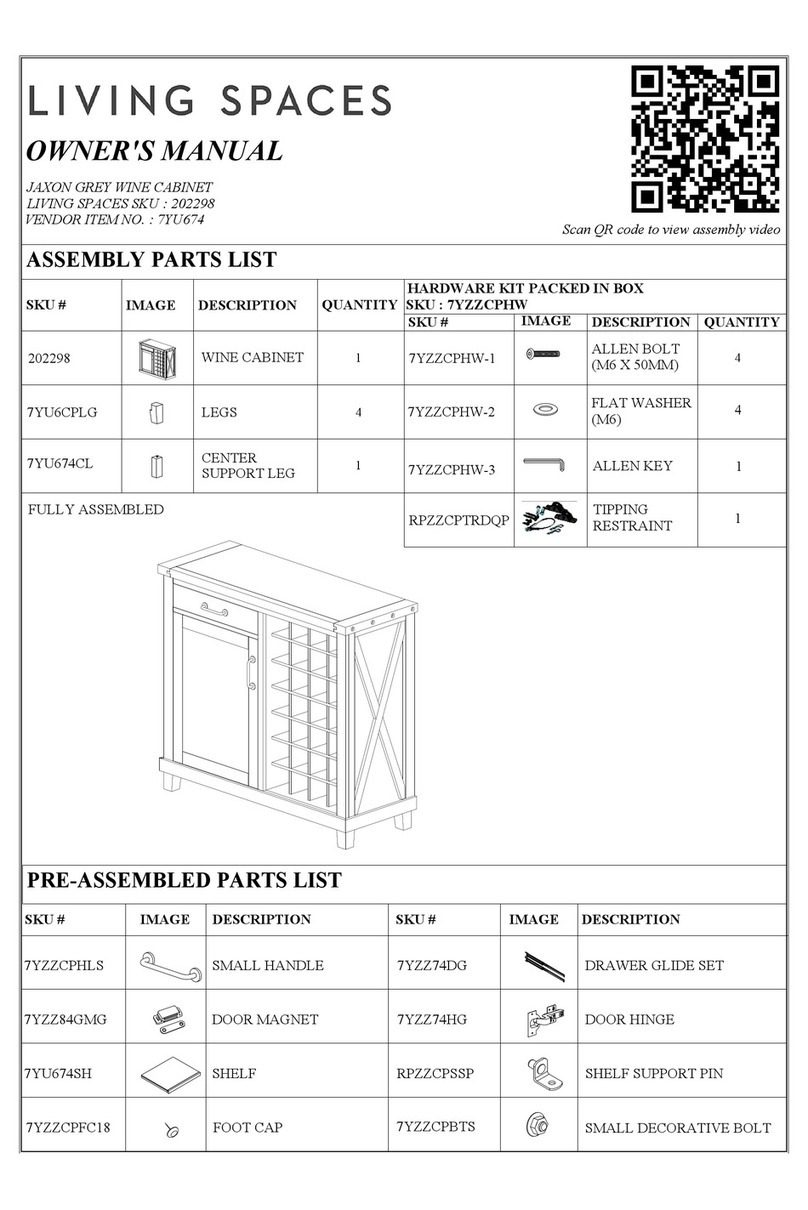 Living Spaces JAXON 202298 User manual Living Spaces JAXON 202298 User manual
