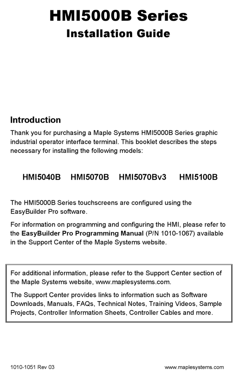 Maple Systems HMI5070Bv3 User manual