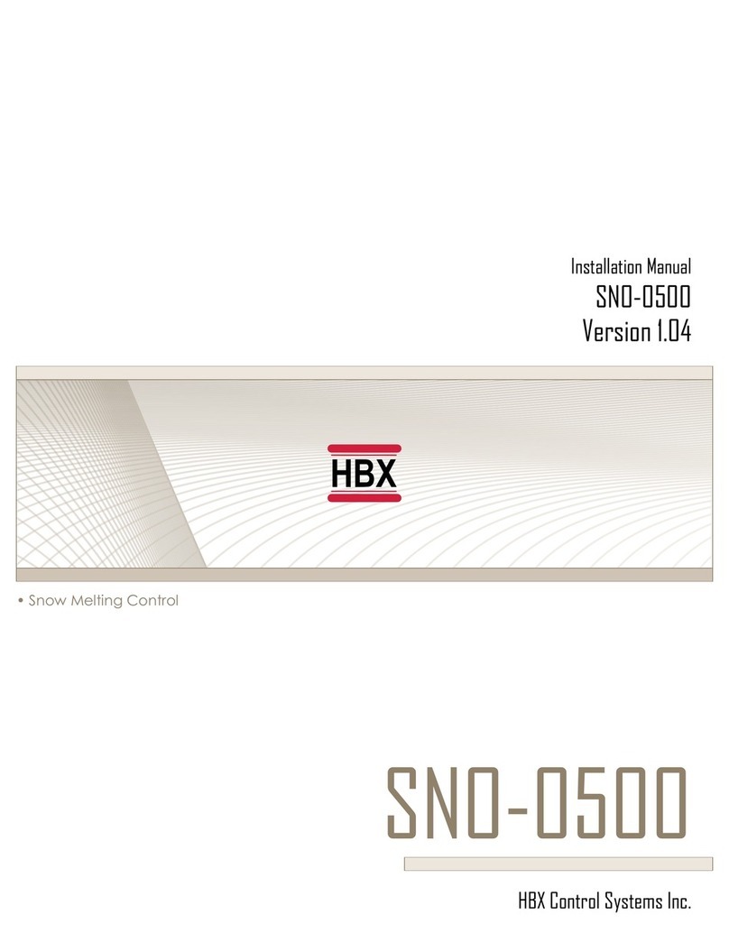 HBX SNO-0500 installation manual