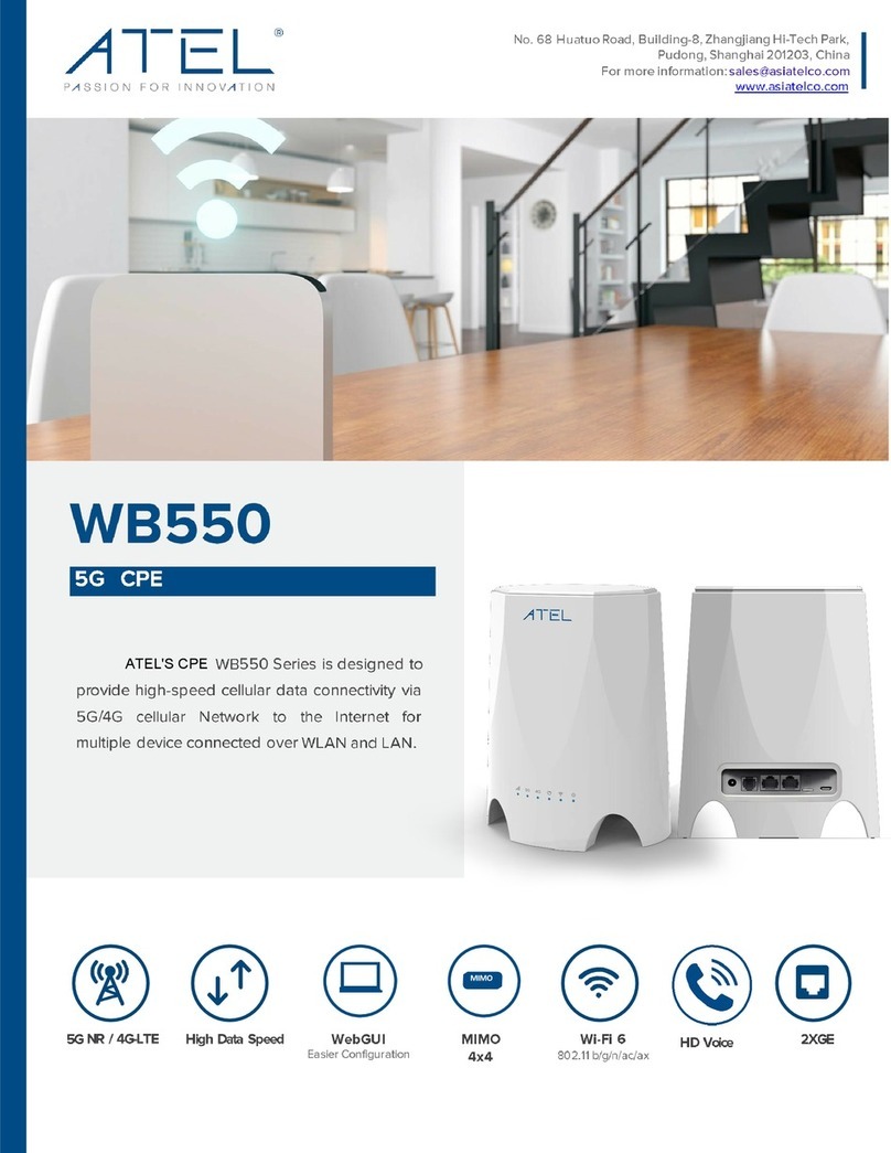 Atel WB550 Series quick start guide