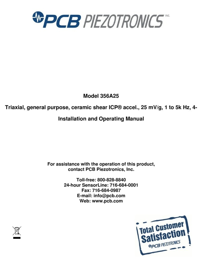 PCB Piezotronics 356A25 Installation and operating manual