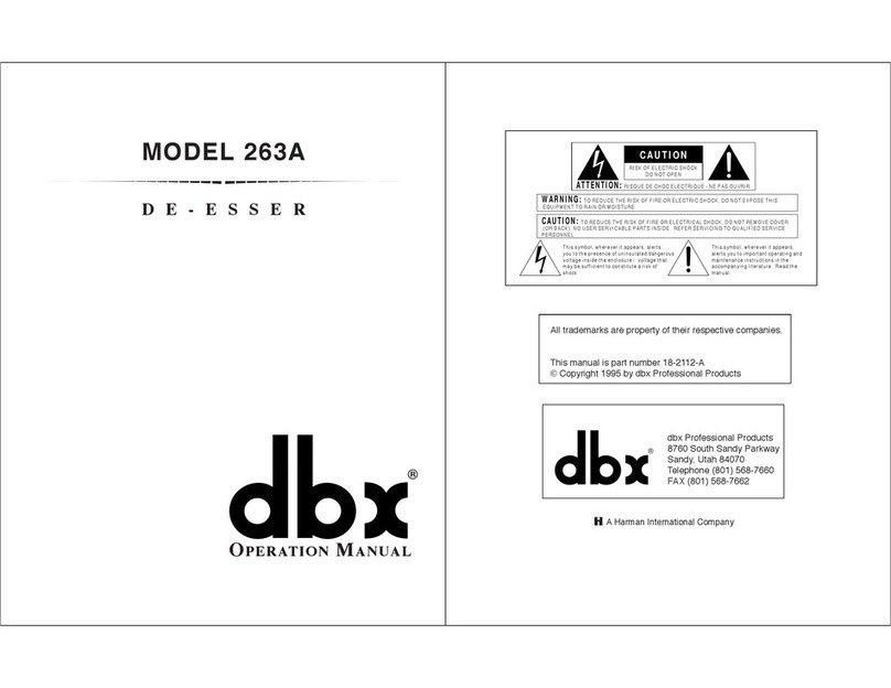 dbx 263A User manual