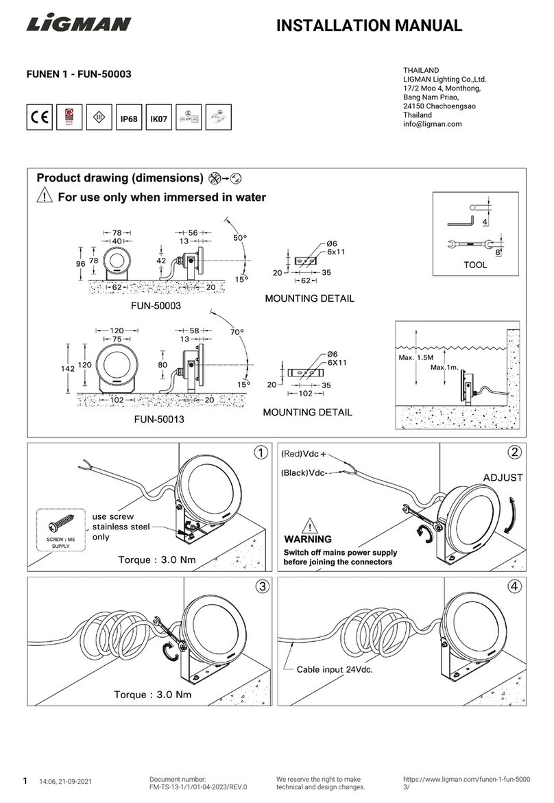 LIGMAN FUN-50003 installation manual