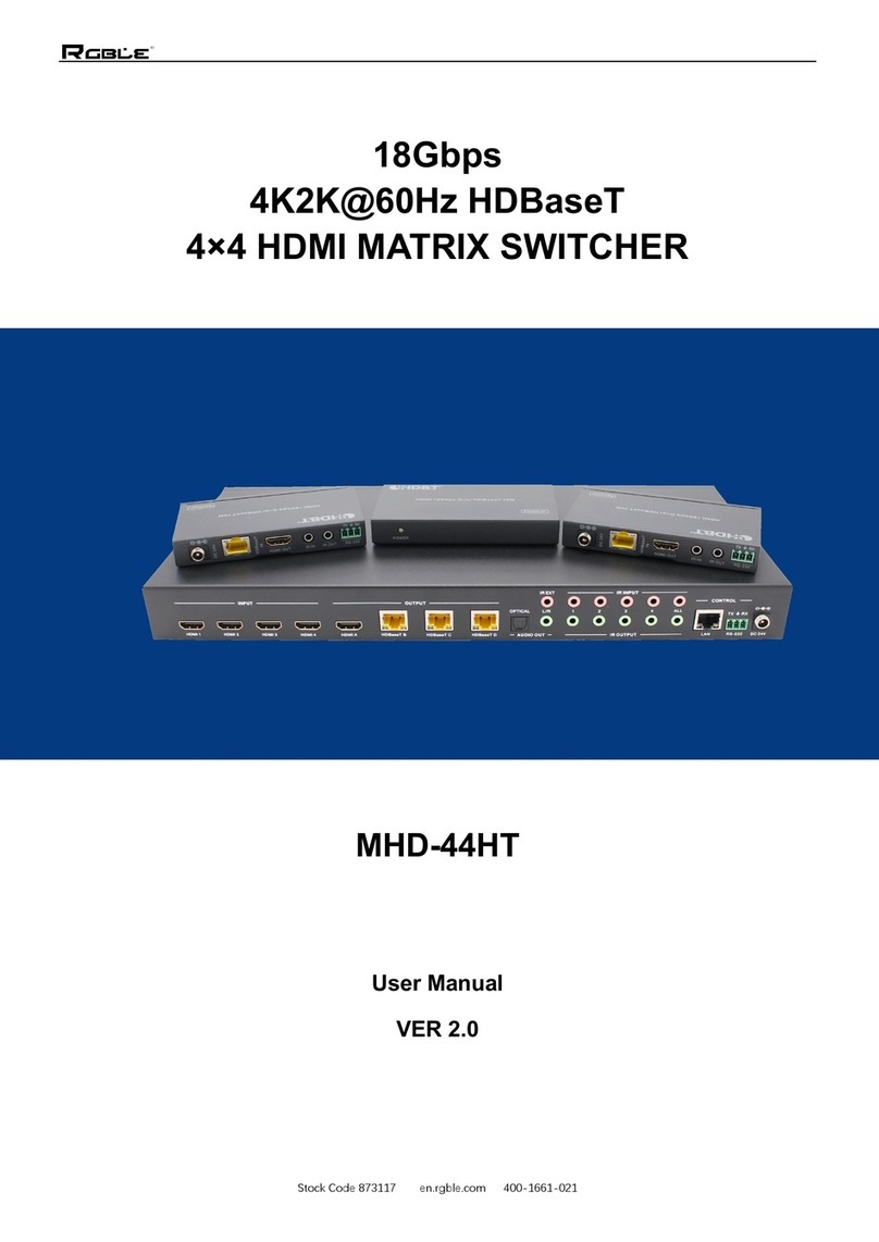 RGBLE MHD-44HT User manual