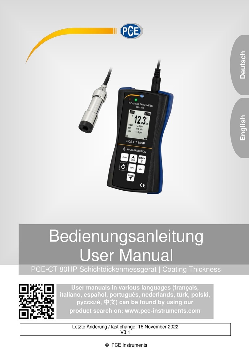 PCE Health and Fitness PCE-CT 80HP user manual