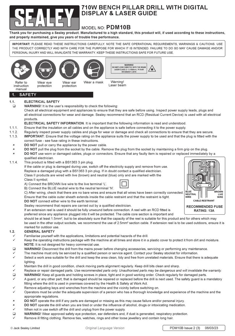 Sealey PDM10B User manual