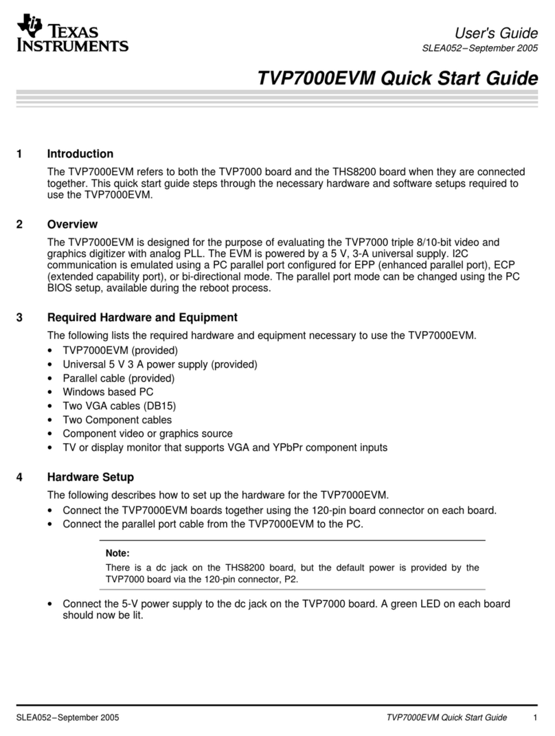 Texas Instruments TVP7000EVM quick start guide
