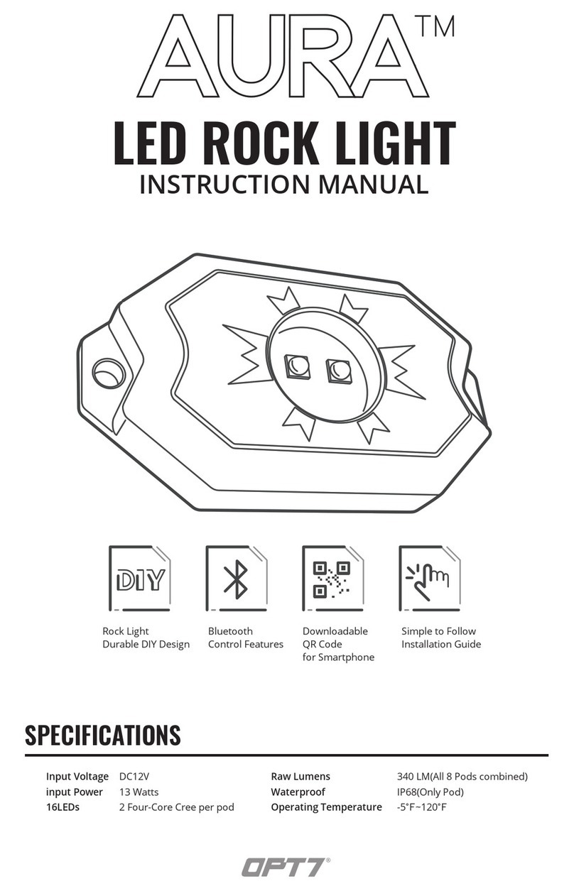 OPT7 AURA ROCK LIGHT instruction manual