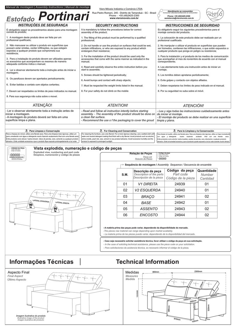 Viero Moveis Portinari User manual