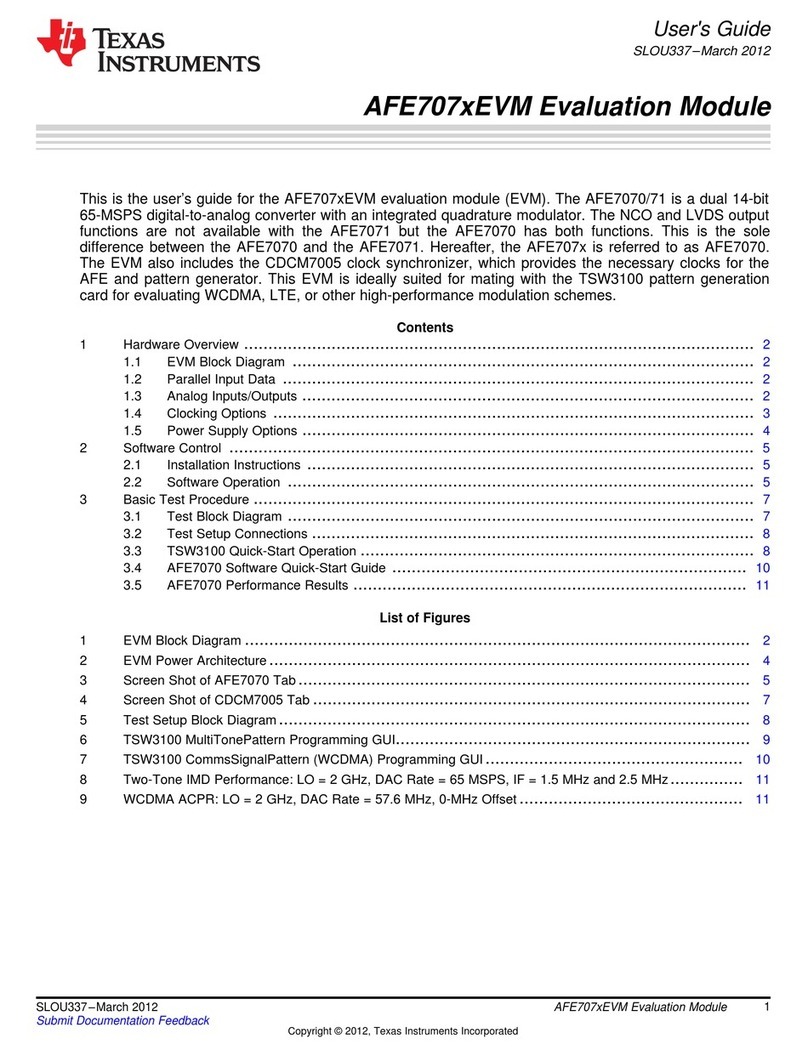 Texas Instruments AFE7070 User manual