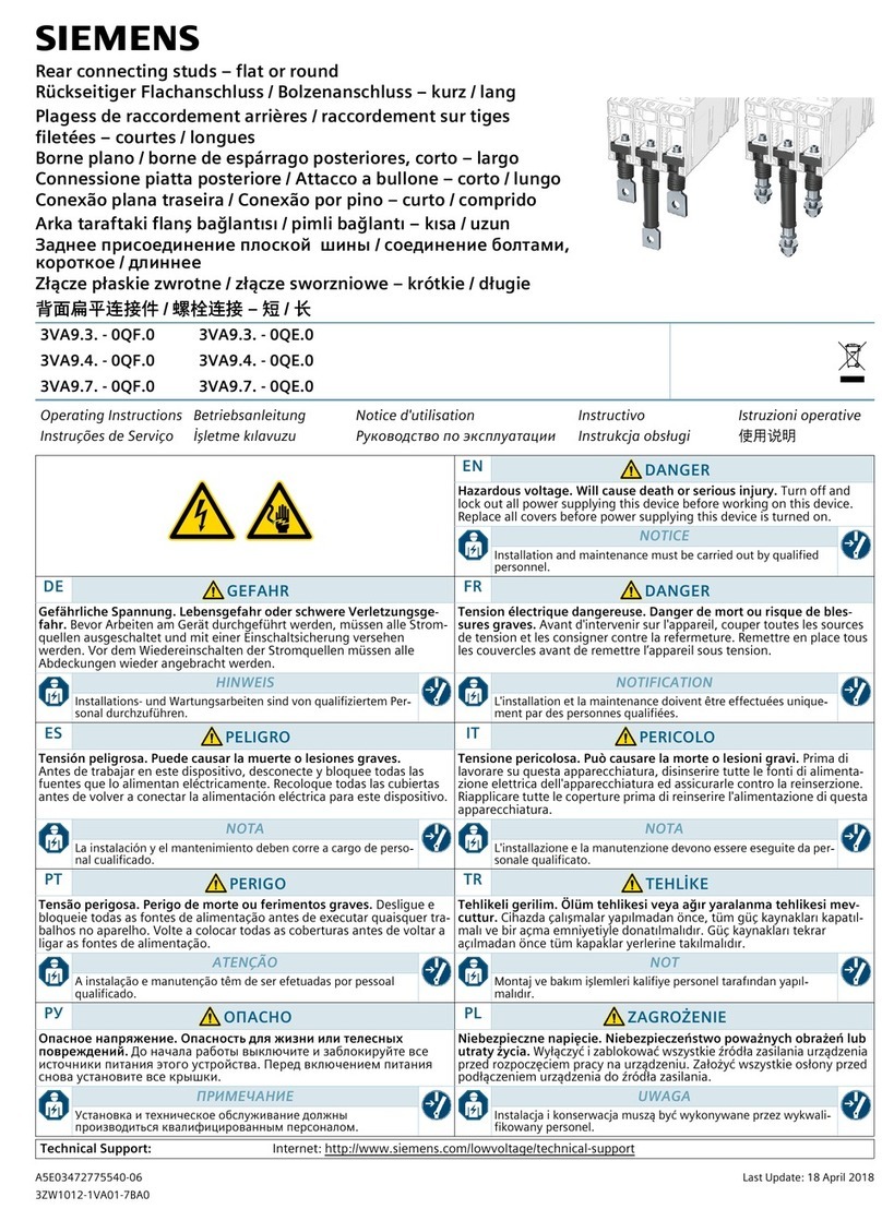 Siemens 3VA9 3 0QF 0 Series User manual