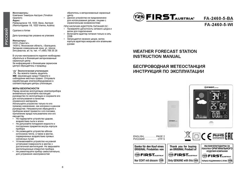 TZS First AUSTRIA FA-2460-5-BA instruction manual TZS First AUSTRIA FA-2460-5-BA instruction manual