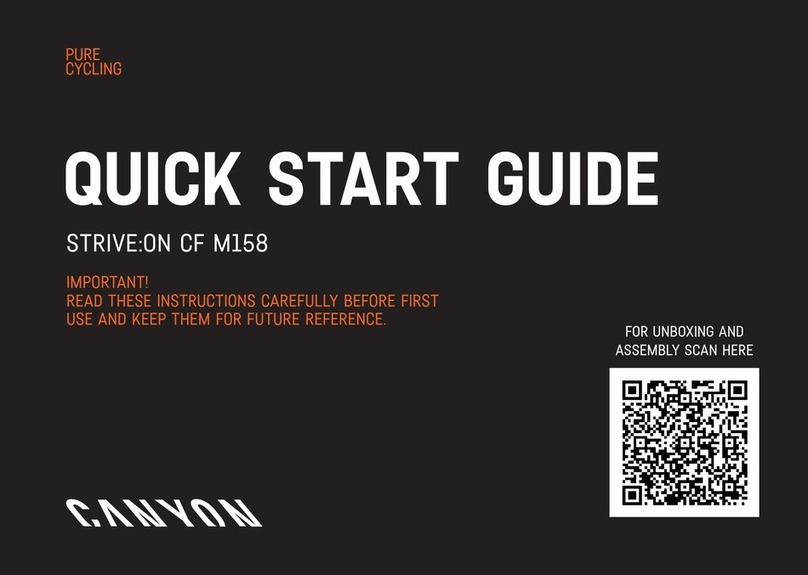 Canyon STRIVE:ON CF M158 quick start guide