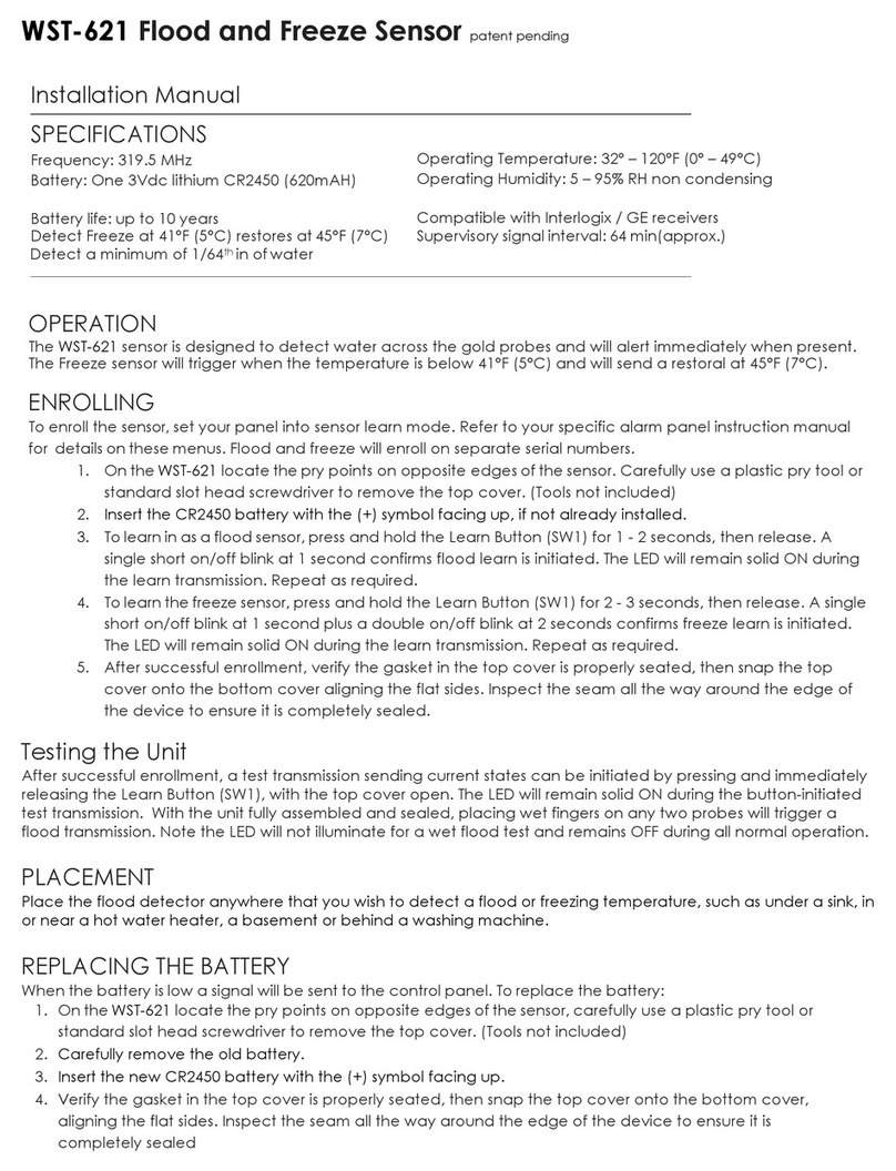 Ecolink WST-621 User manual